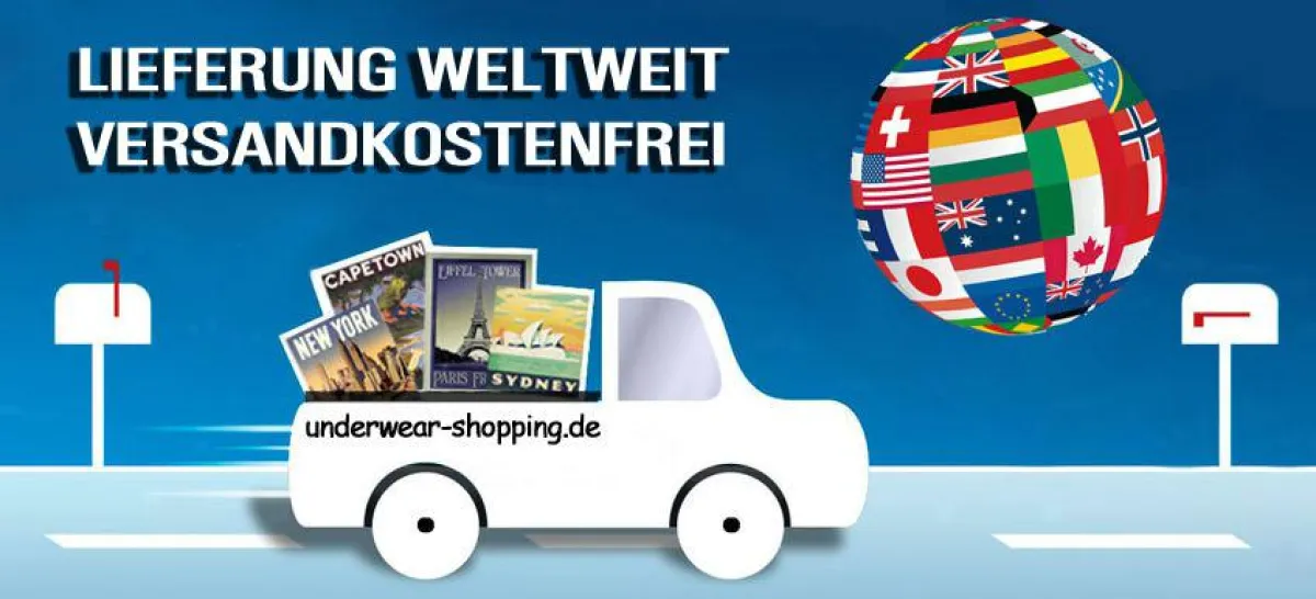 underwear-shopping.de liefert Unterwäsche weltweit versandkostenfrei