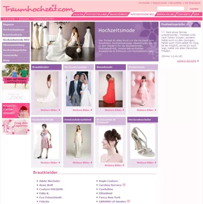 Traumhochzeit.com präsentiert die aktuelle Hochzeitsmode im neuen Gewand Bild: Traumhochzeit.com präsentiert die aktuelle Hochzeitsmode im neuen Gewand