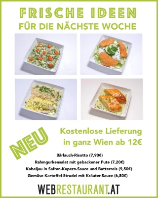 Bild: webrestaurant.at liefert schon ab 12€ ins Büro, ins Home-Office und für die Familie nach Hause