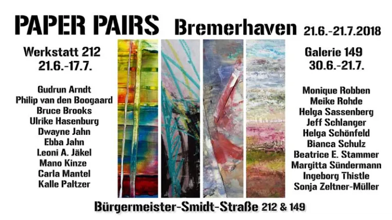 Bild: Ausstellung PAPER PAIRS in Bremerhaven 21.6.-21.7.2018