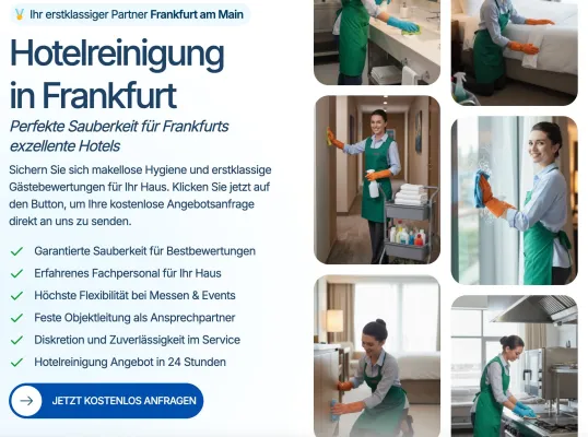 Bild: Tarifvertrag Gebäudereiniger-Handwerk: Anbieter für Hotelreinigung in Frankfurt schützt Hotels vor Lohnklagen