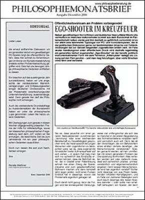 E-Journal für Philosophie: Ausgabe Dezember jetzt erhältlich Bild: E-Journal für Philosophie: Ausgabe Dezember jetzt erhältlich