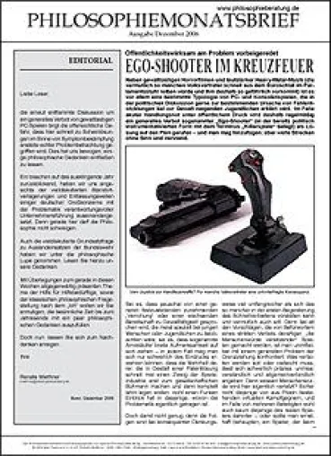 E-Journal für Philosophie: Ausgabe Dezember jetzt erhältlich Bild: E-Journal für Philosophie: Ausgabe Dezember jetzt erhältlich