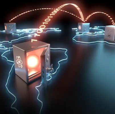 Bild: Lange Speicherung photonischer Quantenbits für globale Teleportation