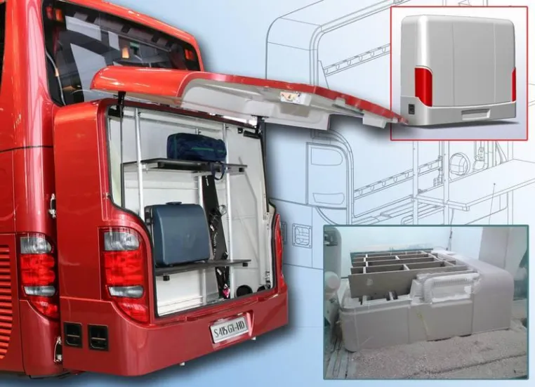 Bild: Vom Design bis zur Serie – Fiberfab entwickelt und fertigt Leichtbau-Skikasten für EvoBus Reisebusse