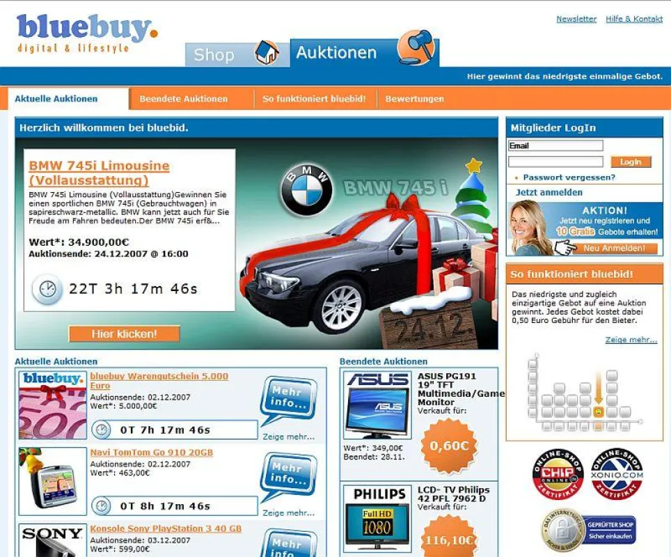 Berliner Auktionsportal bluebuy versteigert Butler