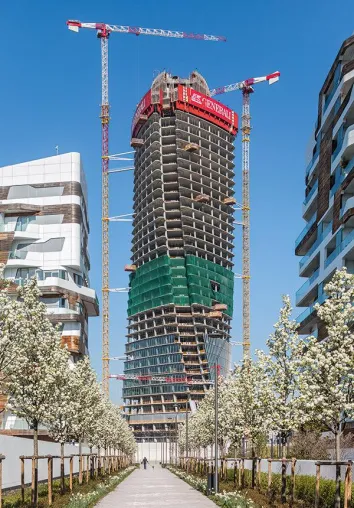 Bild: Verdrehte Hochhausarchitektur der Zaha Hadid