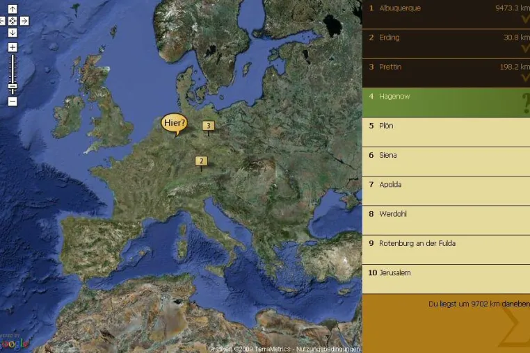 Bild: KartenQuiz - Geographiekenntnisse per Quiz online testen und vergleichen