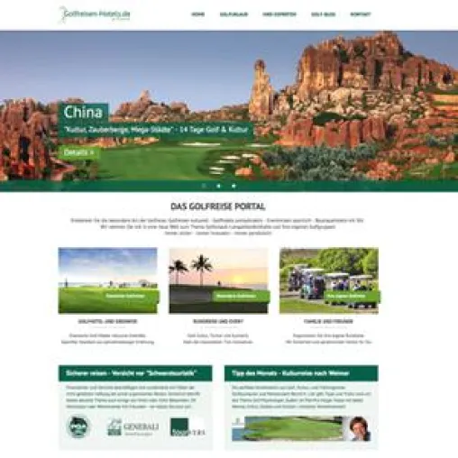 Bild: Golfportal mit neuem Drive. Das Golfreisen-Portal Golfreisen-Hotels.de“ wieder online.