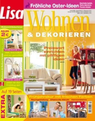 LISA WOHNEN & DEKORIEREN zeigt Frühjahrskur mit frischen Farben Bild: LISA WOHNEN & DEKORIEREN zeigt Frühjahrskur mit frischen Farben