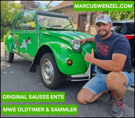 MWE OLDTIMER: Sammler MARCUS WENZEL jetzt mit SAUSSS Ente 2CV im TOP-Zustand Bild: MWE OLDTIMER: Sammler MARCUS WENZEL jetzt mit SAUSSS Ente 2CV im TOP-Zustand