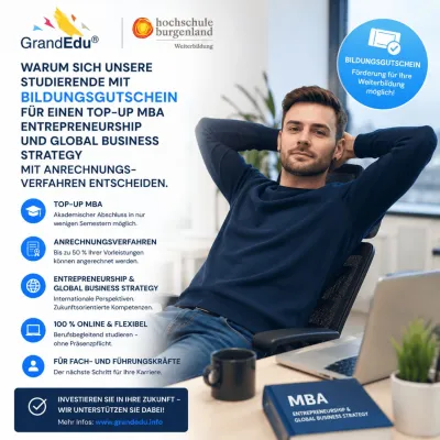 Bild: Top-Up MBA mit Bildungsgutschein und Anrechnungsverfahren: GrandEdu zeigt Karriereweg für Arbeitssuchende