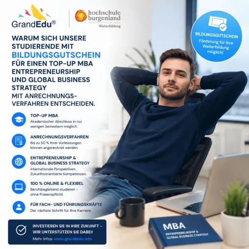 Bild: Top-Up MBA mit Bildungsgutschein und Anrechnungsverfahren: GrandEdu zeigt Karriereweg für Arbeitssuchende