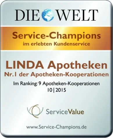 Bild: LINDA Apotheken sind zum fünften Mal hintereinander 'Service-Champions'