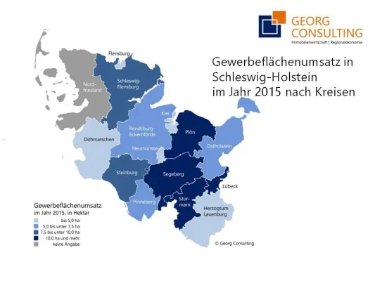 Bild: Rund 1,1 Mio. Quadratmeter Gewerbeflächen in Schleswig-Holstein vermarktet
