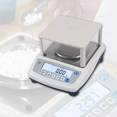 Bild: Milligramm genau wiegt die neue Laborwaage PCE-HB Serie