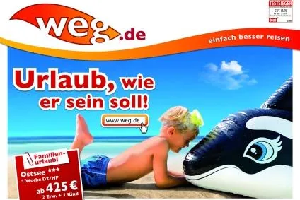 Bild: Wie’s die Kunden wünschen - weg.de startet Sommer-Kampagne „Urlaub, wie er sein soll“