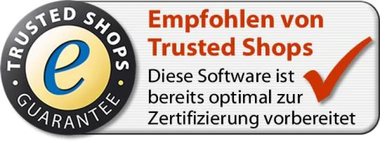 Bild: abas-eB-Web-Shop vorzertifiziert für das Trusted Shops Gütesiegel