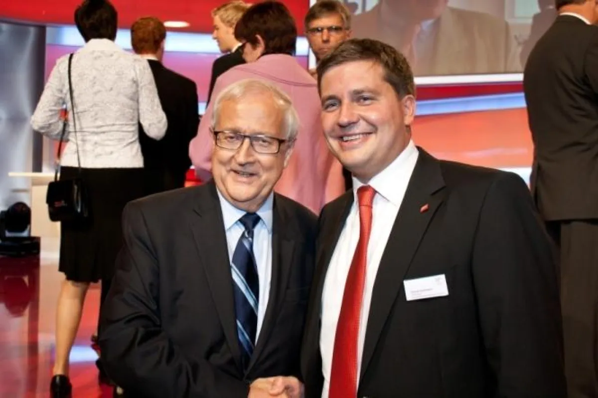 Bundeswirtschaftsminister Rainer Brüderle (FDP) und Daniel Gollmann
