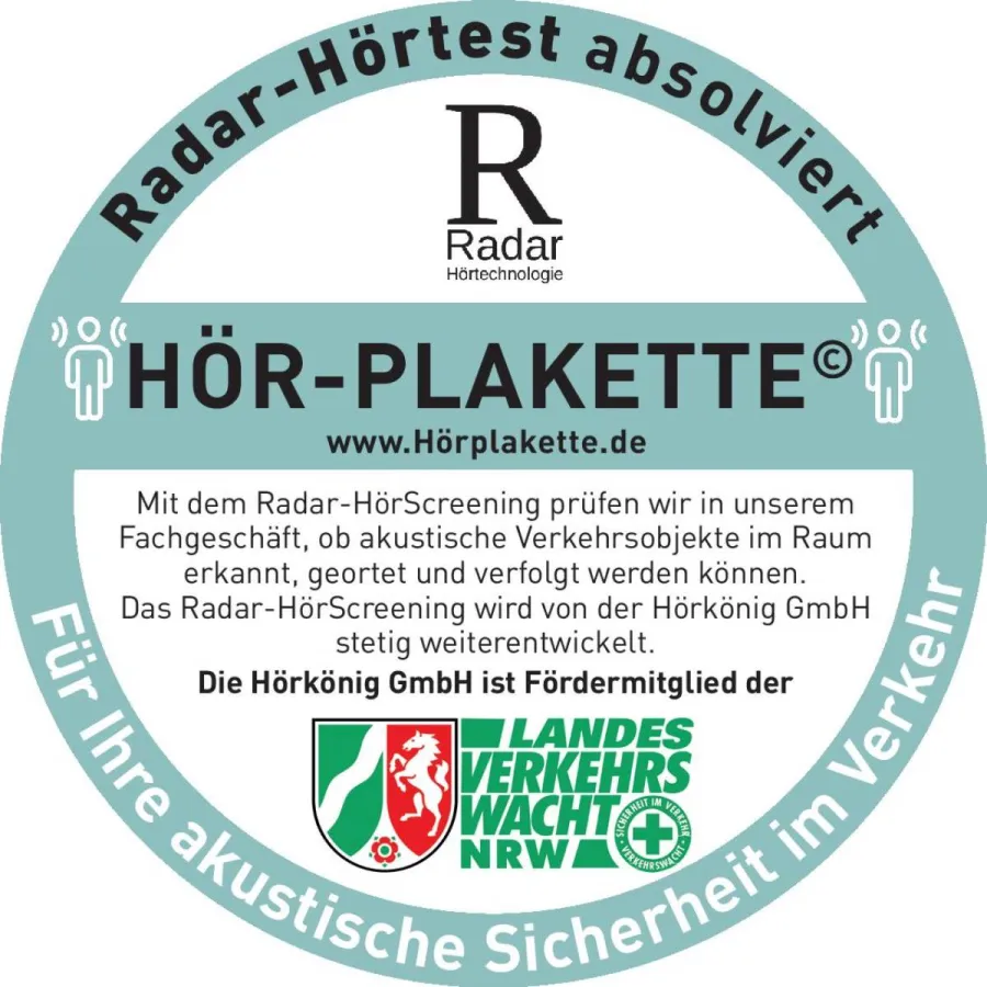 Die Hör-Plakette (© Hörkönig GmbH)
