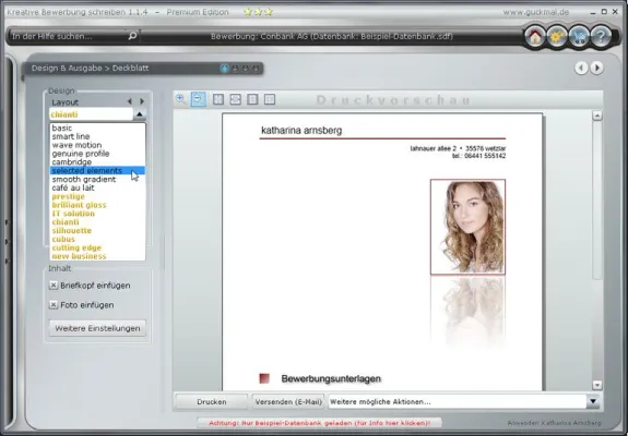 Bild: "Kreative Bewerbung schreiben": Neuartige Software für Bewerber