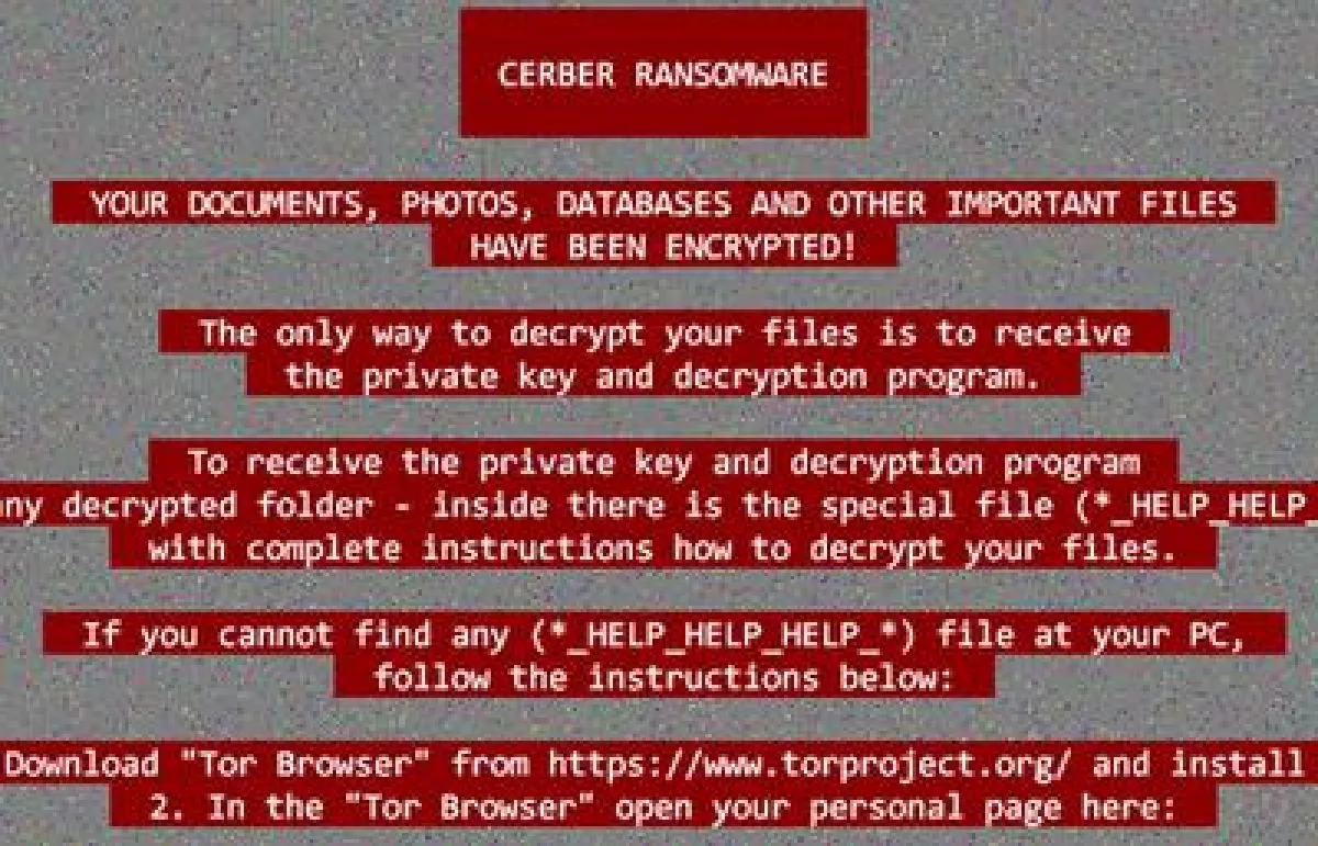 Cerber Ransomware 2017
