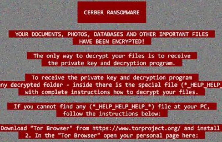 Bild: Cerber Trojaner und seine hohe Priorität E-Mail