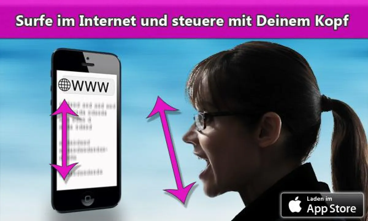 App lässt das  iPhone und iPad mit dem Kopf steuern