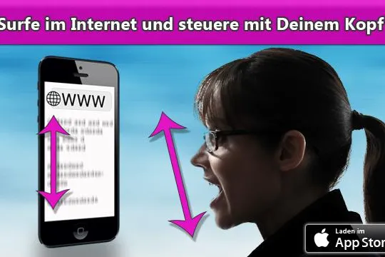 Bild: App lässt das iPhone und iPad mit dem Kopf steuern