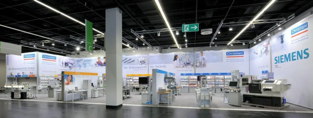 Christiani mit Lehrmitteln für die technische Bildung auf der didacta 2014.