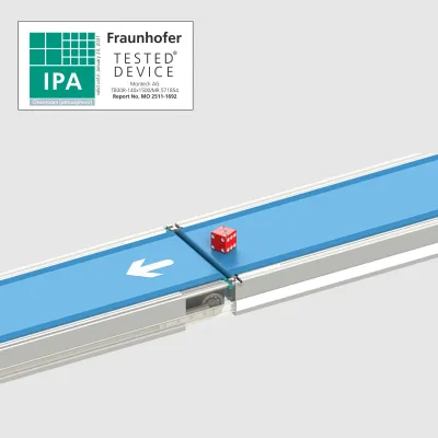 Bild: Fraunhofer IPA zertifiziert Messerkante für Reinraumförderbänder von Montech