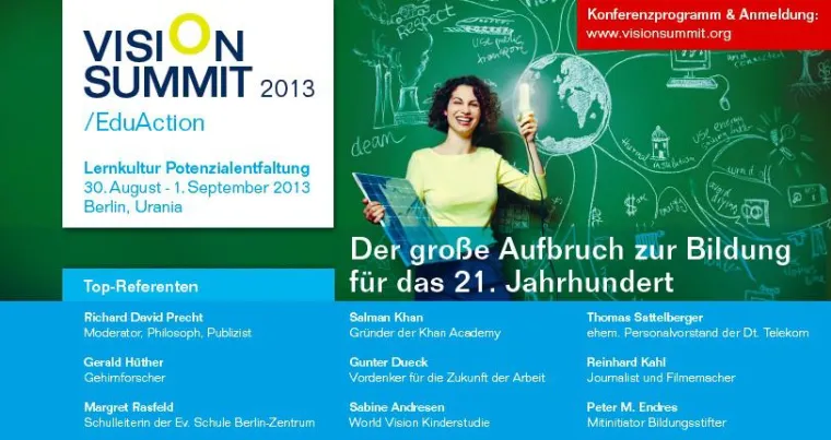 Bild: VISION SUMMIT 2013: Bildung für das 21. Jahrhundert
