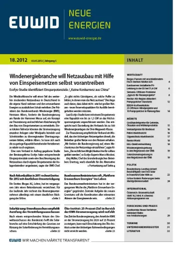 Bild: Windbranche will Netzausbau und Energiewende mit Hilfe von Einspeisenetzen vorantreiben