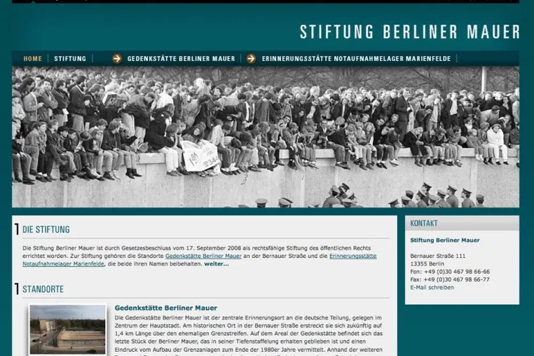 Bild: Relaunch Stiftung Berliner Mauer