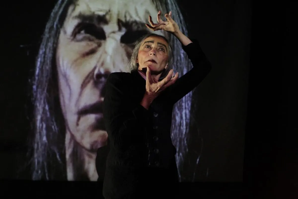 Maura Baiocchi in der tanztheatralen Verkörperung Antonin Artauds. Foto: Lenise Pinheiro