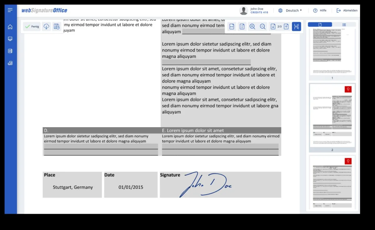 Die neue webbasierten e-Signaturlösung von StepOver für fortgeschrittene elektronische Signaturen.