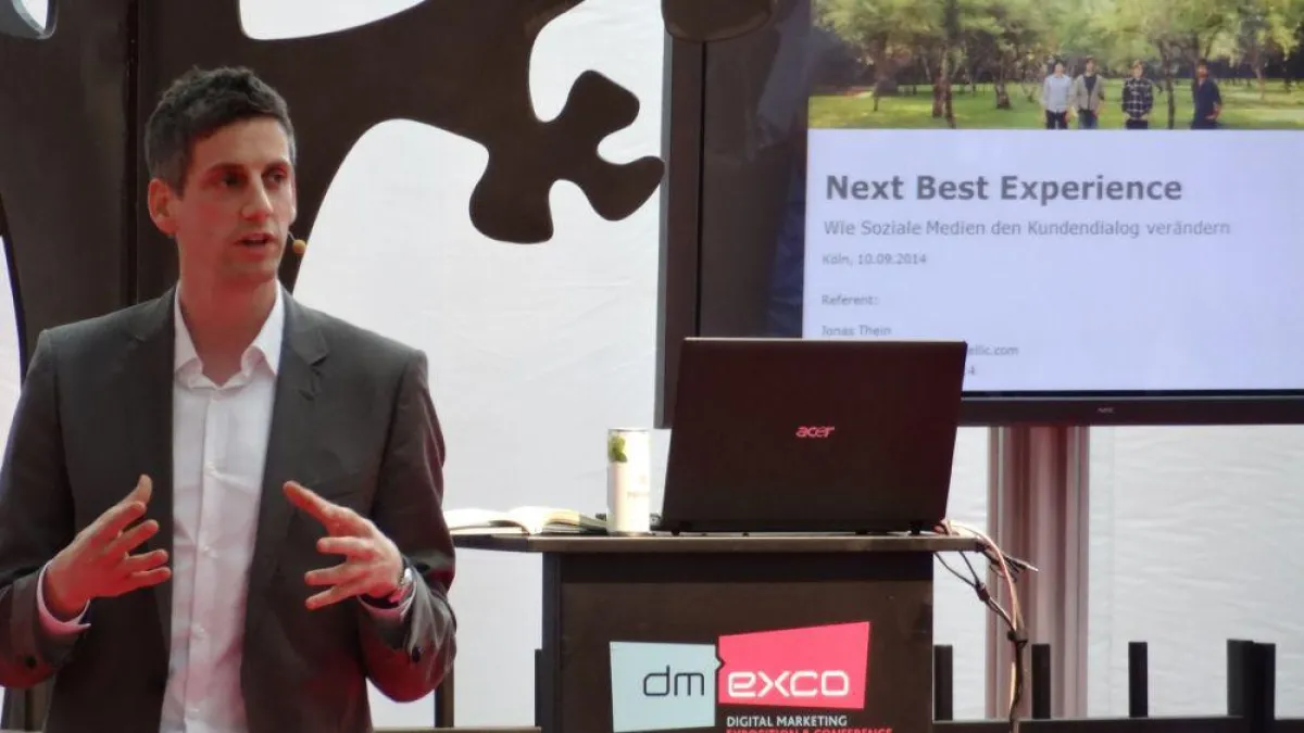 Jonas Thein, Unternehmensberater der Cintellic Consulting Group auf der dmexco 2014