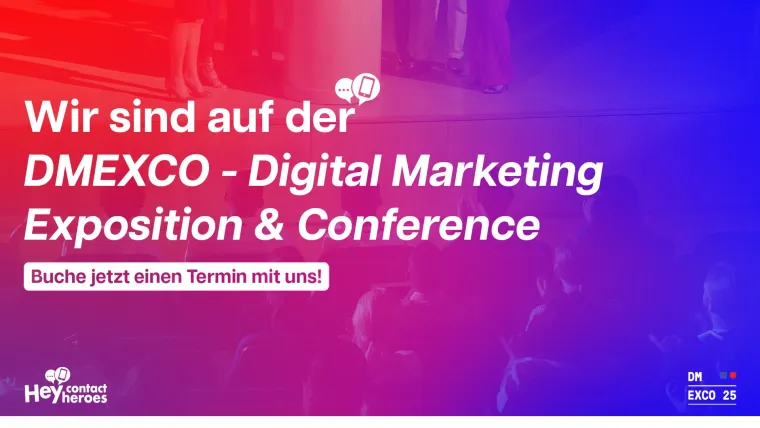 Bild: hey contact heroes präsentiert Innovationen für digitalen Kundendialog auf der DMEXCO 2025