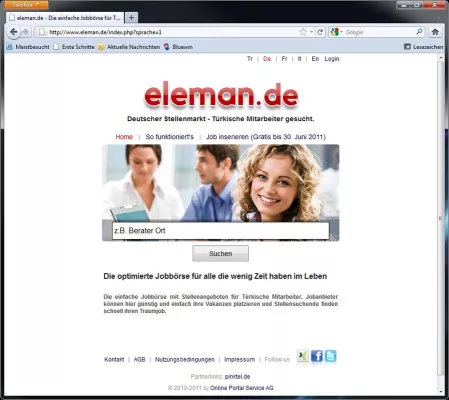 eleman, die Jobbörse für türkische Mitarbeiter ist im Netz Bild: eleman, die Jobbörse für türkische Mitarbeiter ist im Netz