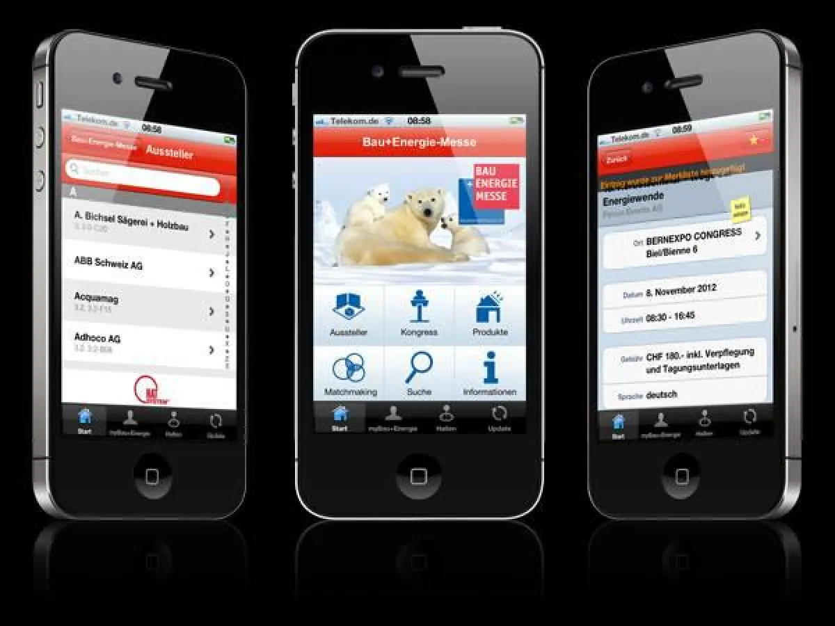 Schweizer Bau- und Energie-Messe App 2012 von Heidelberg Mobil