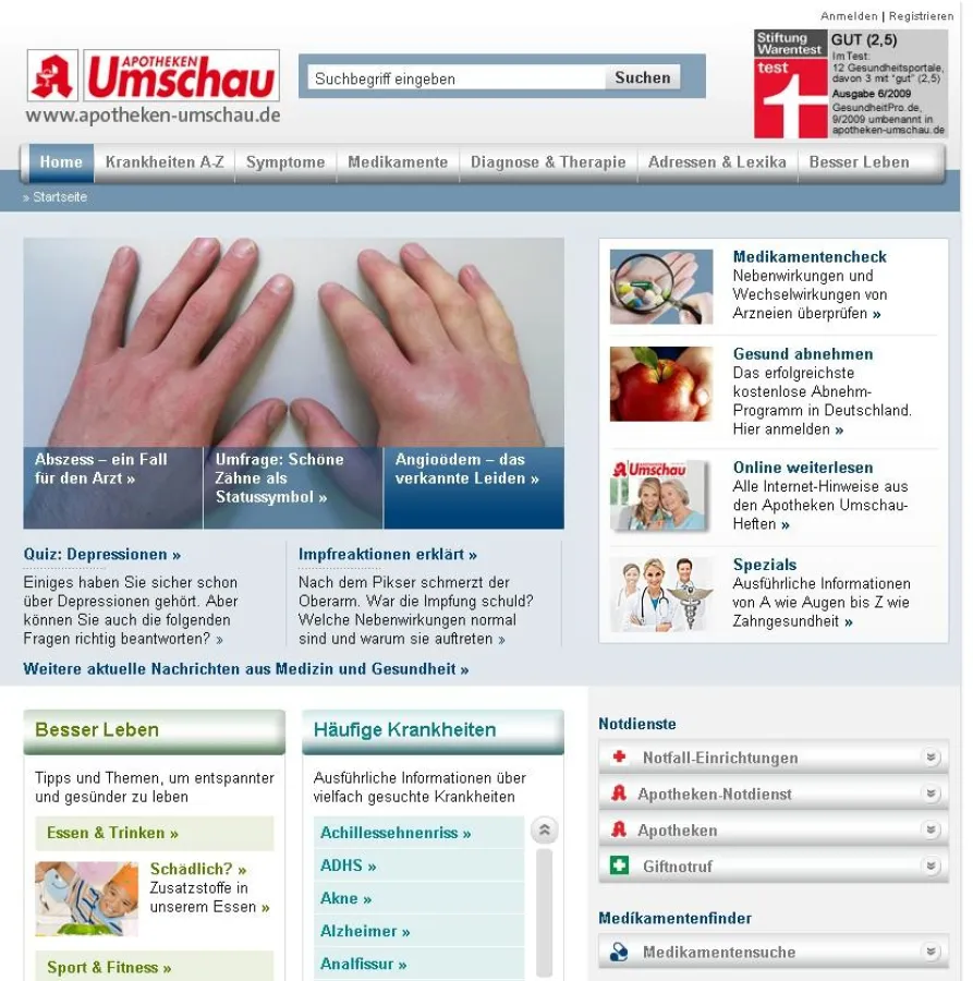 eines der Portale des Wort & Bild Verlags