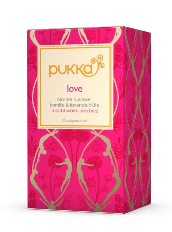 In Deutschland sind mehr als 20 Pukka-Teesorten erhältlich. Darunter auch love.