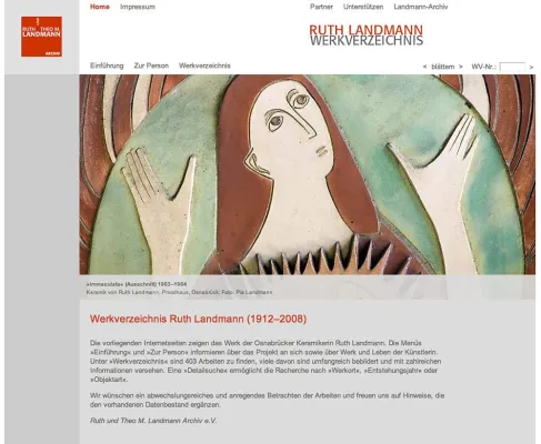 Bild: Kunst kommt zum Betrachter: Virtuelle Ausstellungen zeigen Gesamtwerke von Ruth und Theo M. Landmann