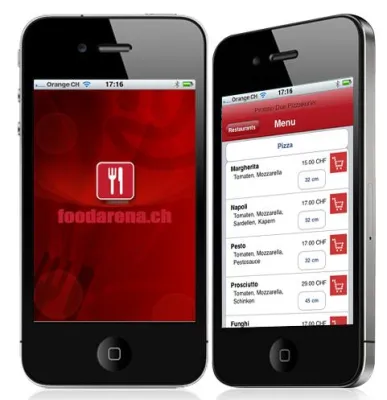 Bild: foodarena.ch bringt kostenlose iPhone App zur Essens-Bestellung: 'FoodArena'