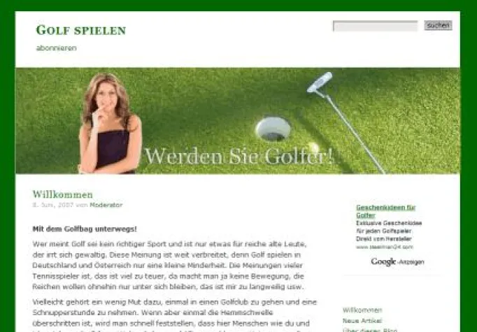Pitchen, Chippen und Putten: Online-Golfkurs im Blog-Format Bild: Pitchen, Chippen und Putten: Online-Golfkurs im Blog-Format