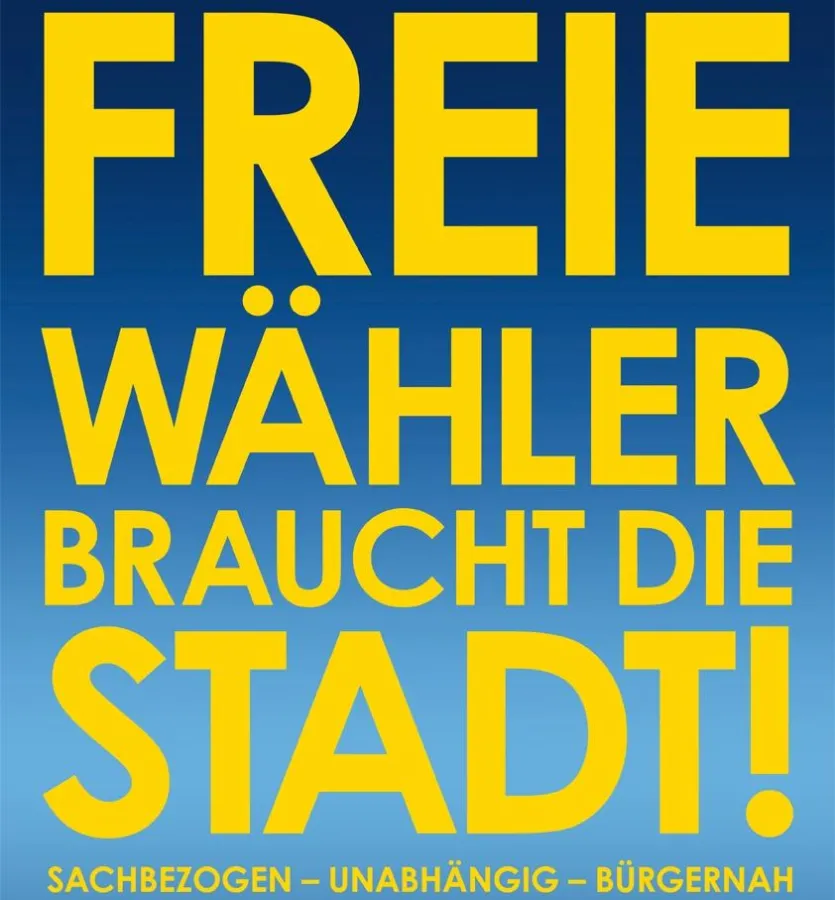Slogan der Bürgerpartei FREIE WÄHLER in Hamburg