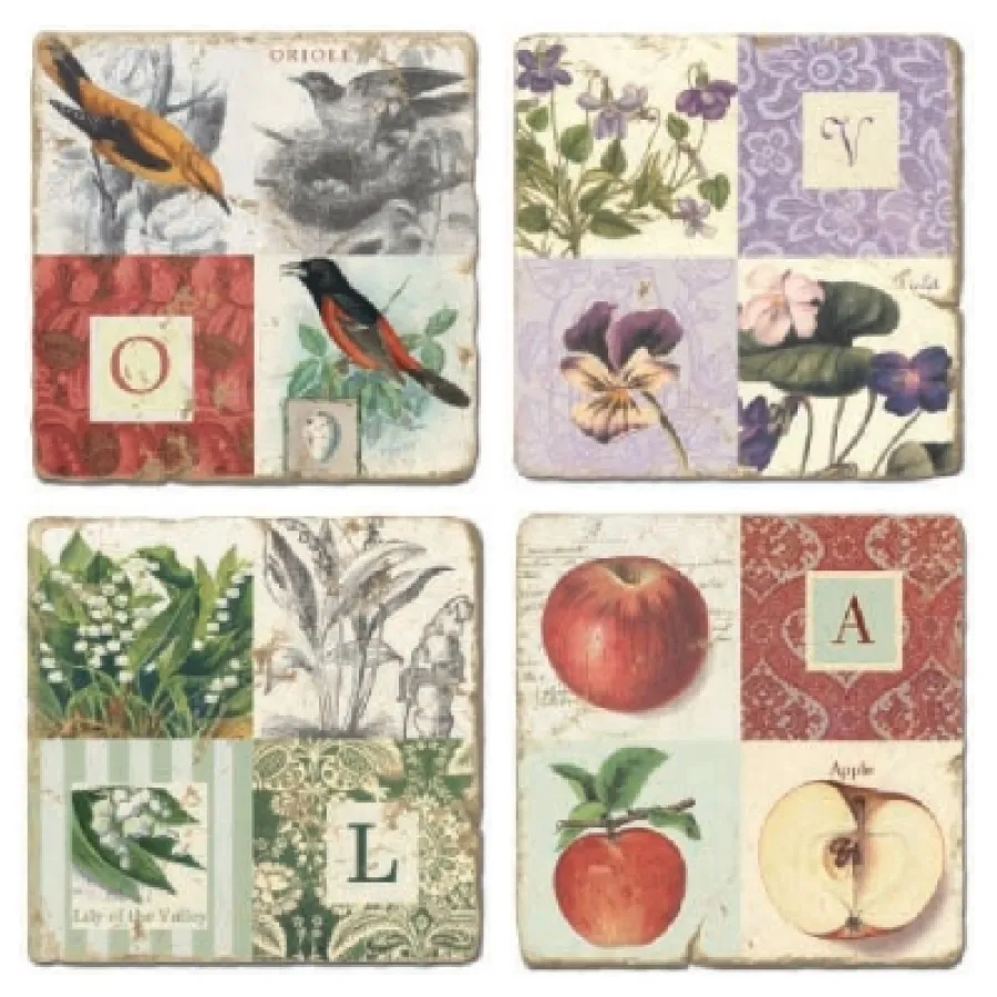 Marmorfliesen für Wand und Tisch, Monogramme