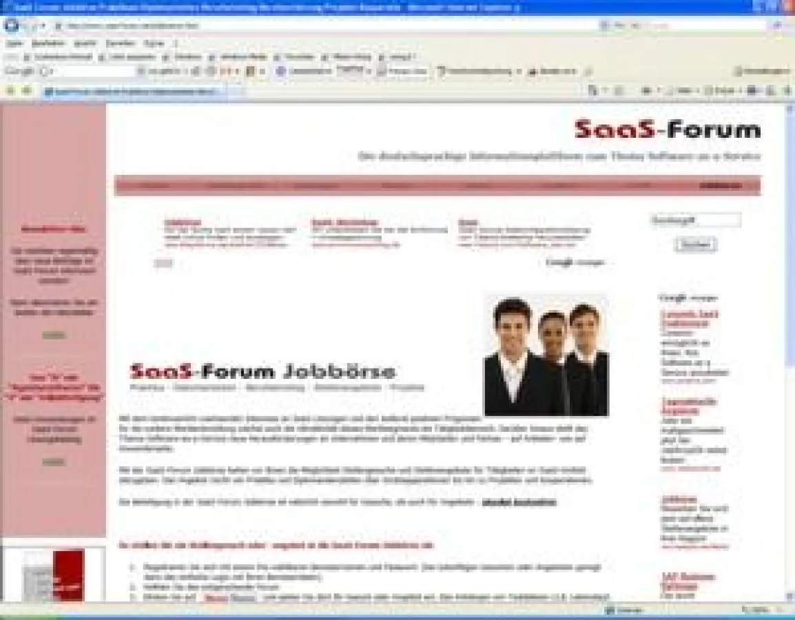 Neu- SaaS Forum Jobbörse