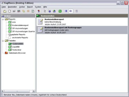 Reporting-System KapHoorn 2.0 mit interaktiven Tabellen Bild: Reporting-System KapHoorn 2.0 mit interaktiven Tabellen