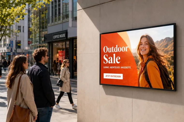 Outdoor Displays: Warum wetterfeste Digital Signage im Außenbereich immer wichtiger wird Bild: Outdoor Displays: Warum wetterfeste Digital Signage im Außenbereich immer wichtiger wird